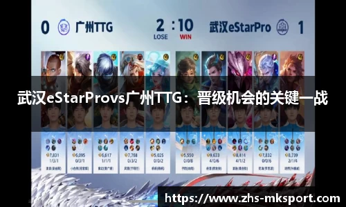 武汉eStarProvs广州TTG：晋级机会的关键一战